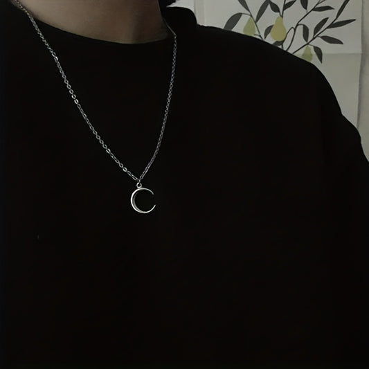 Moon Necklace: Simple, Elegant, Punk, Hip-Hop