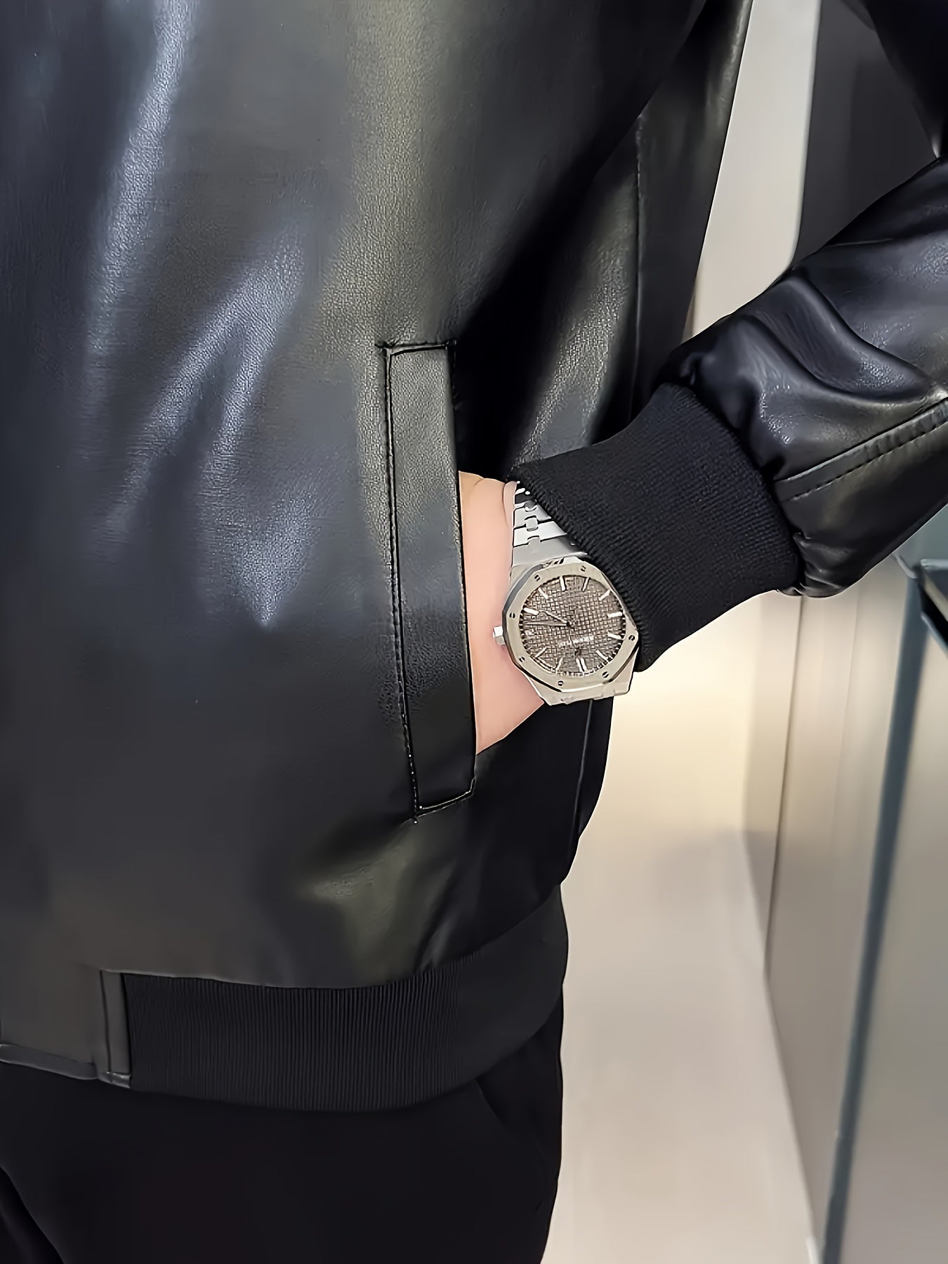 Men's Fashion PU Leather Jacket