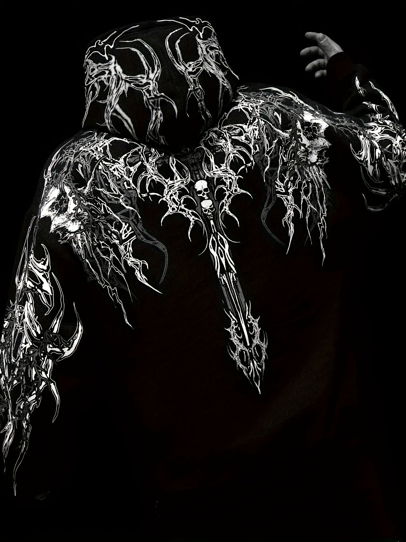 Breathedivinity Men's Printed Hoodie with Kangaroo Pocket