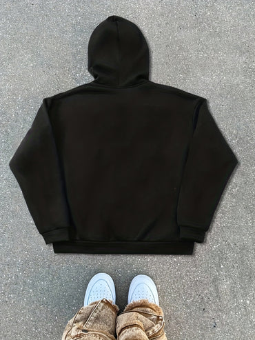 Men'S Autumn And Winter Warm Hoodie with Cross Print And Zipper