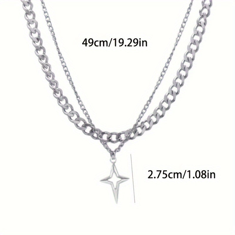 Double-Layer Punk Star Necklace