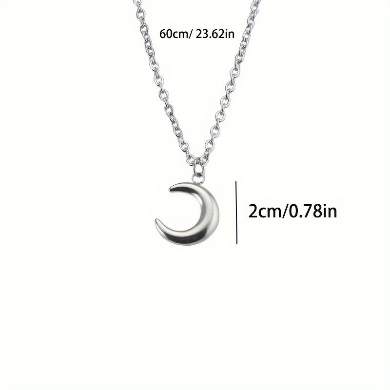 Moon Necklace: Simple, Elegant, Punk, Hip-Hop