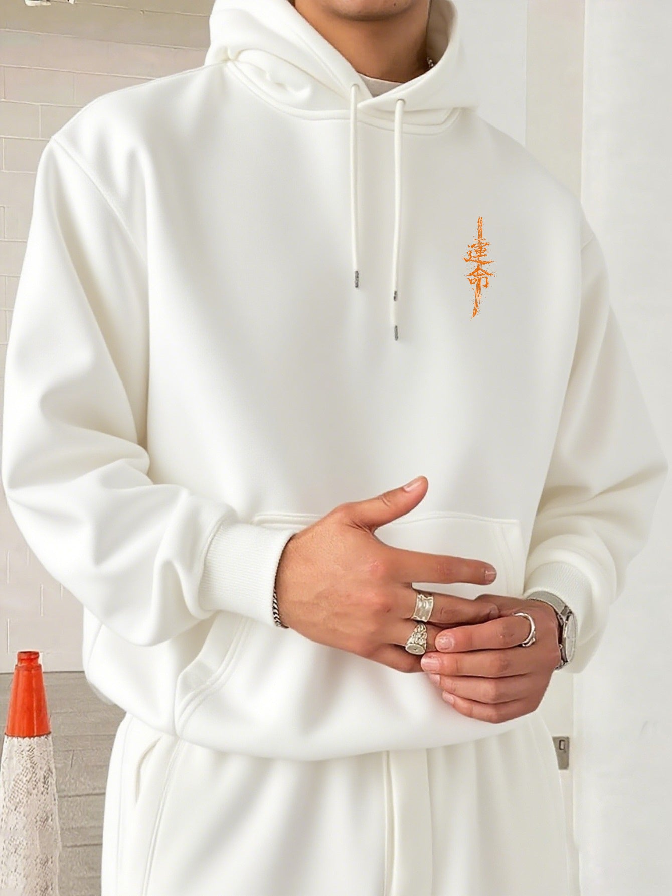 Men's Autumn/Winter Fashion Print Hooded Sweatshirt, Versatile Sporty Casual