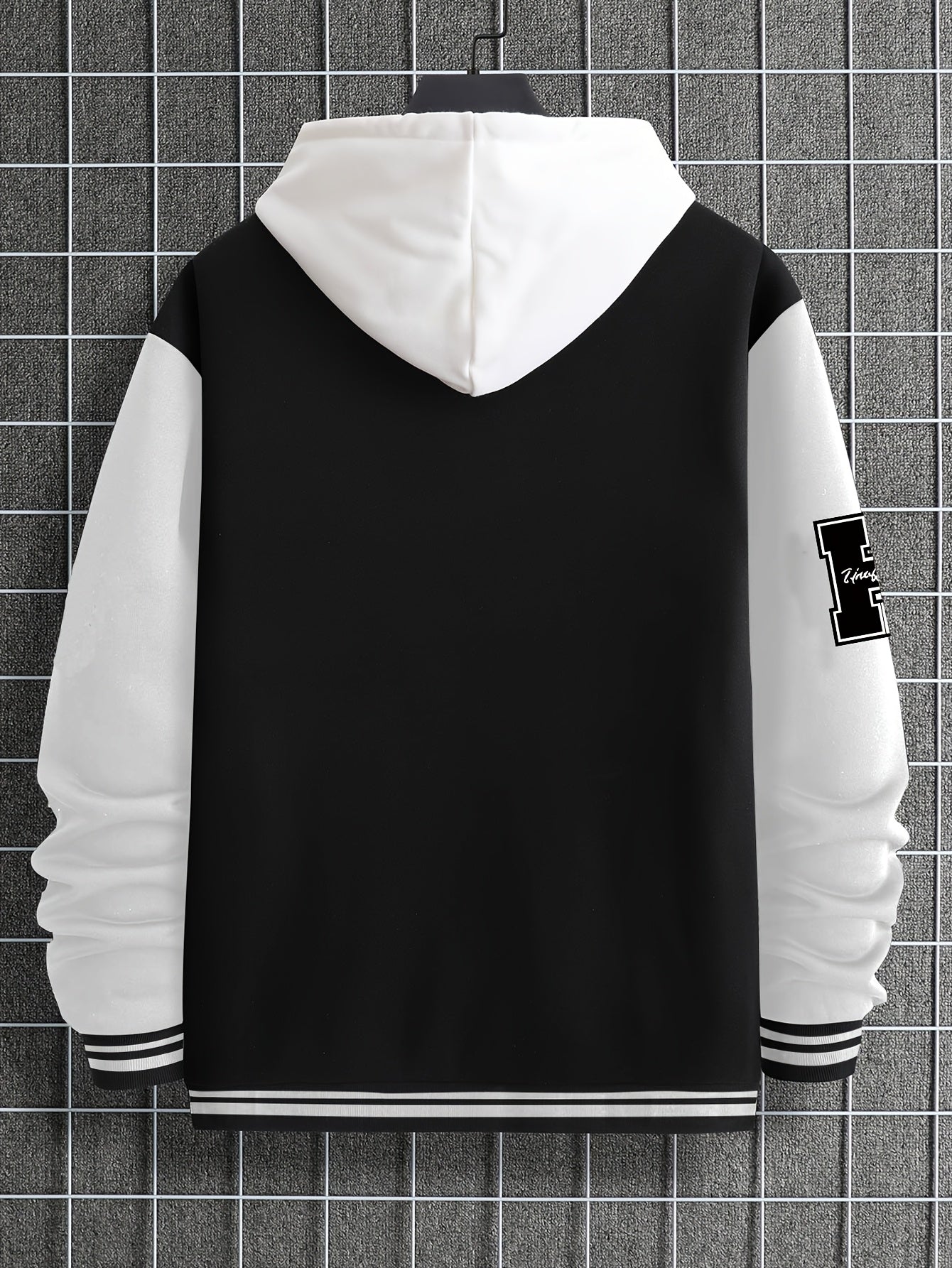 Men's Fashion R-Letter Patchwork Casual Street Style Baseball Jacket - Printed R Letter - Starry OBM