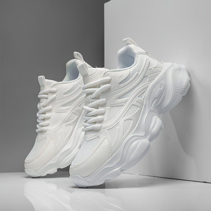 Classic Design of Beige Thick Soled Casual Sports Shoes