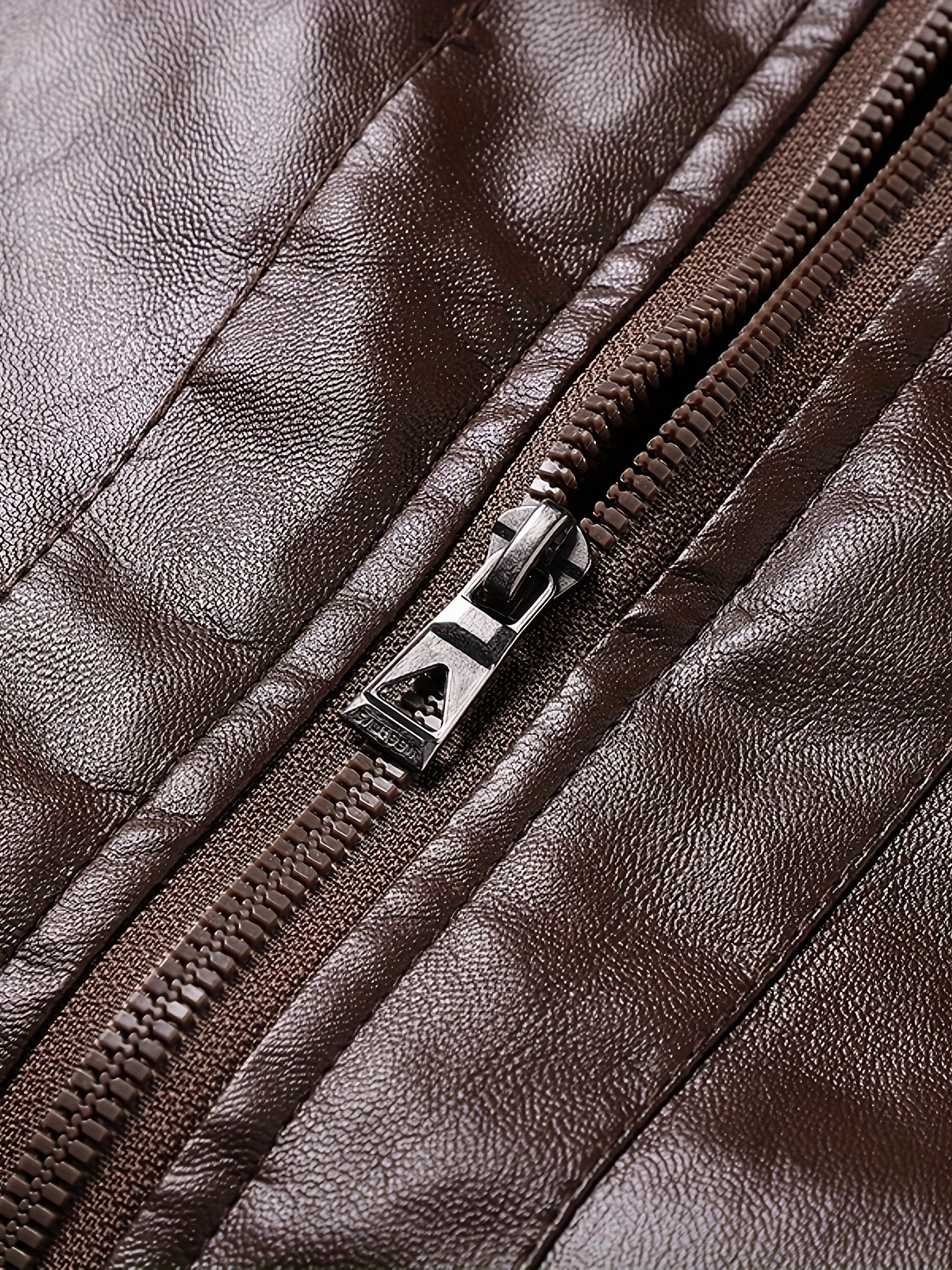 Men'S Faux Leather Jacket with Fleece Lining