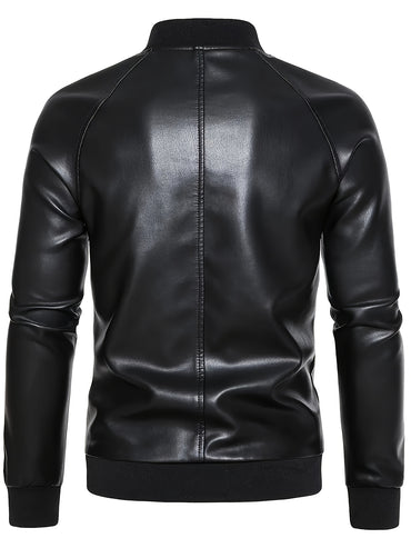 Men's Fashion PU Leather Jacket