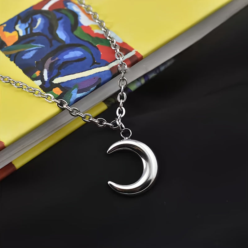Moon Necklace: Simple, Elegant, Punk, Hip-Hop