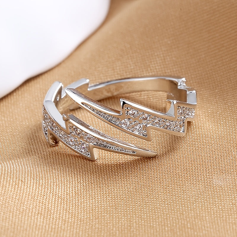 Luxurious Full Shining Lightning Ring