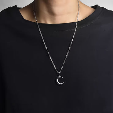 Moon Necklace: Simple, Elegant, Punk, Hip-Hop