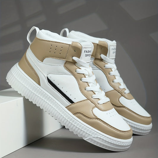 4-color EVA Sole Men's Fashion Lightweight Laced Casual High-top Shoes Sports