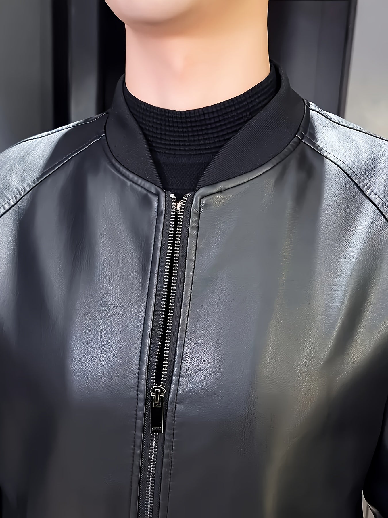 Men's Fashion PU Leather Jacket