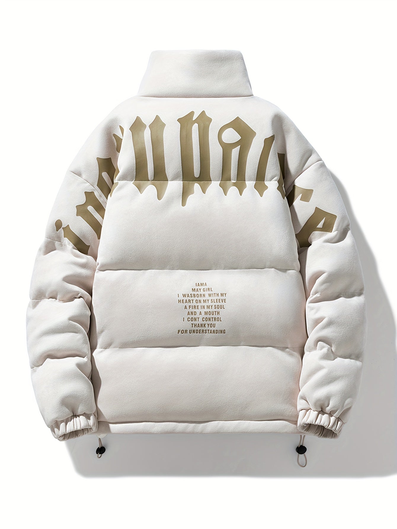 Winter Personality Letter Warm Jacket