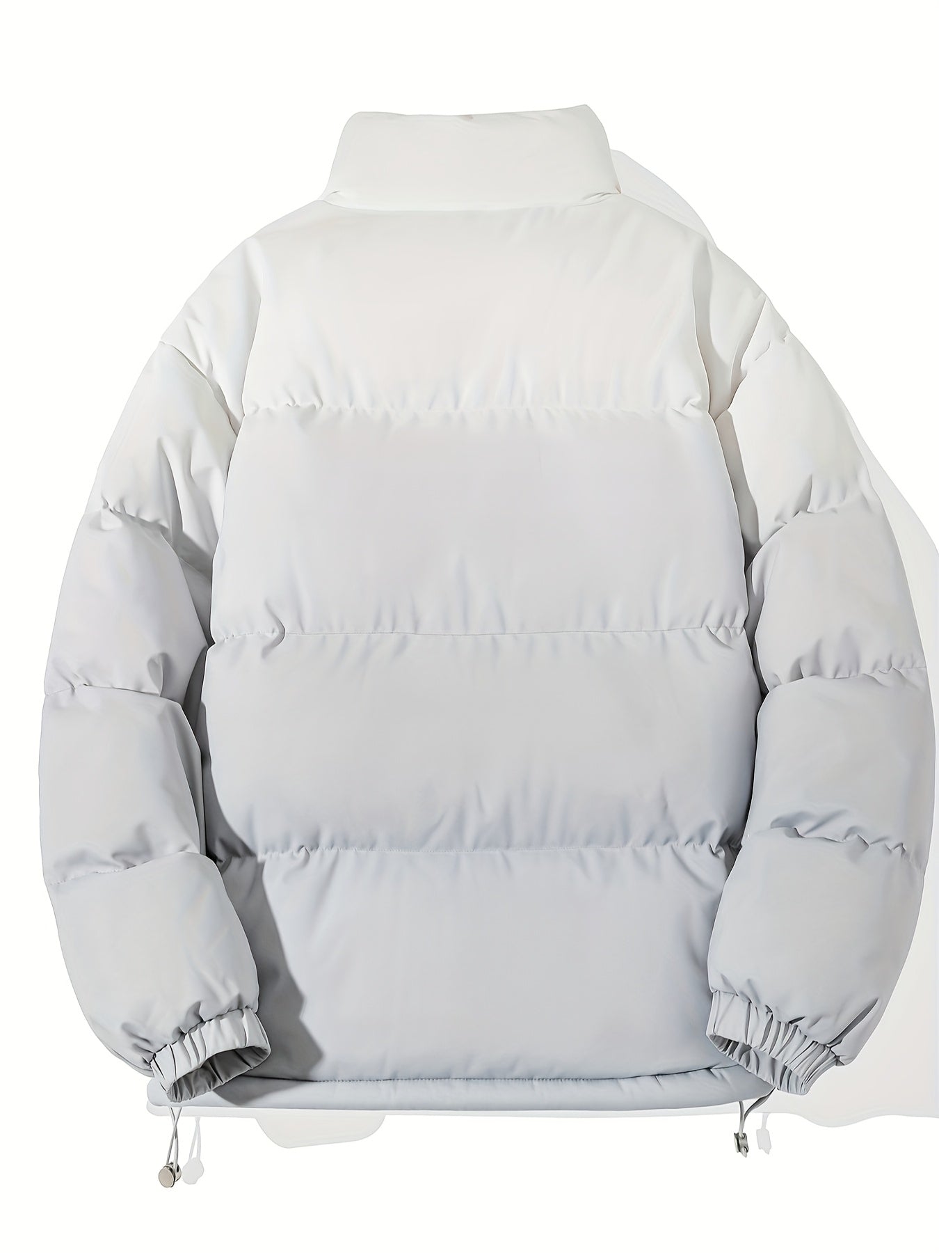 Men Street Style Stand Collar Coat, , Non-Stretch Woven Polyester,Long Sleeve Casual Warm Gradient Jacket for Autumn and Winter