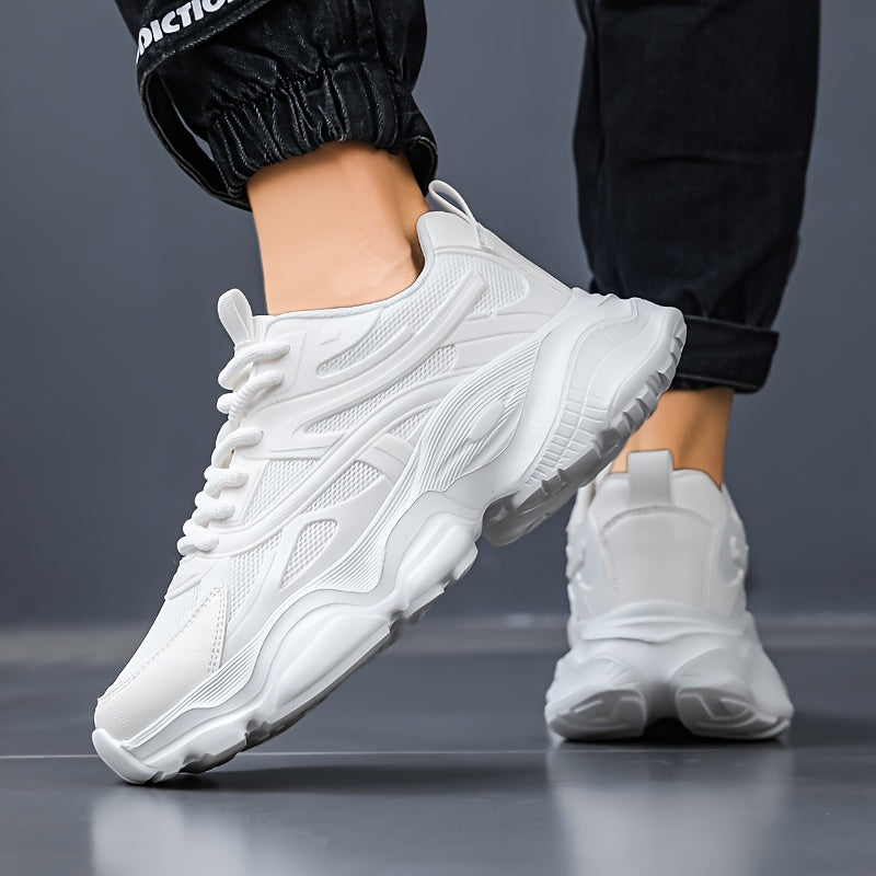 Classic Design of Beige Thick Soled Casual Sports Shoes