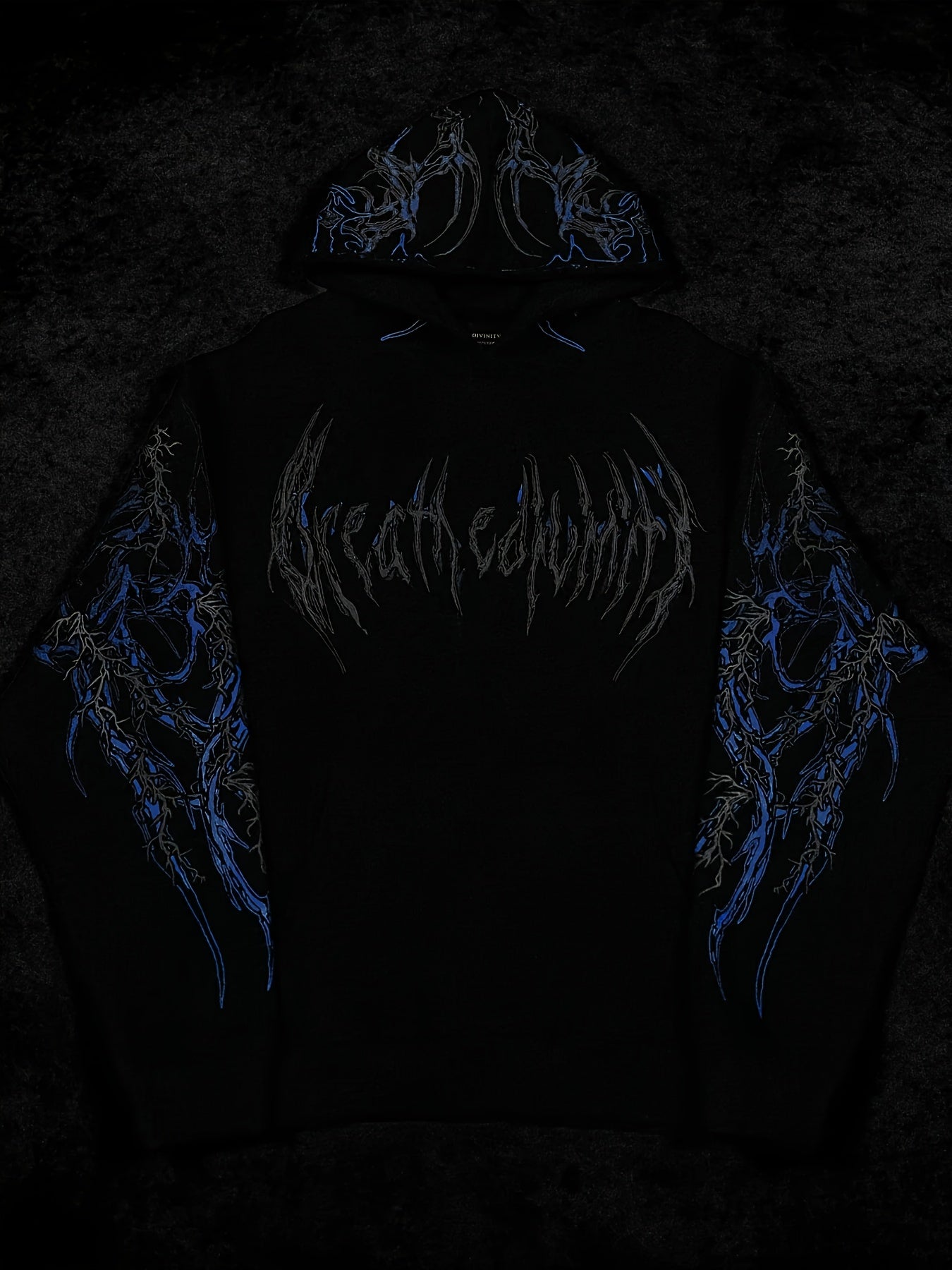 Breathedivinity Men's Printed Hoodie with Kangaroo Pocket