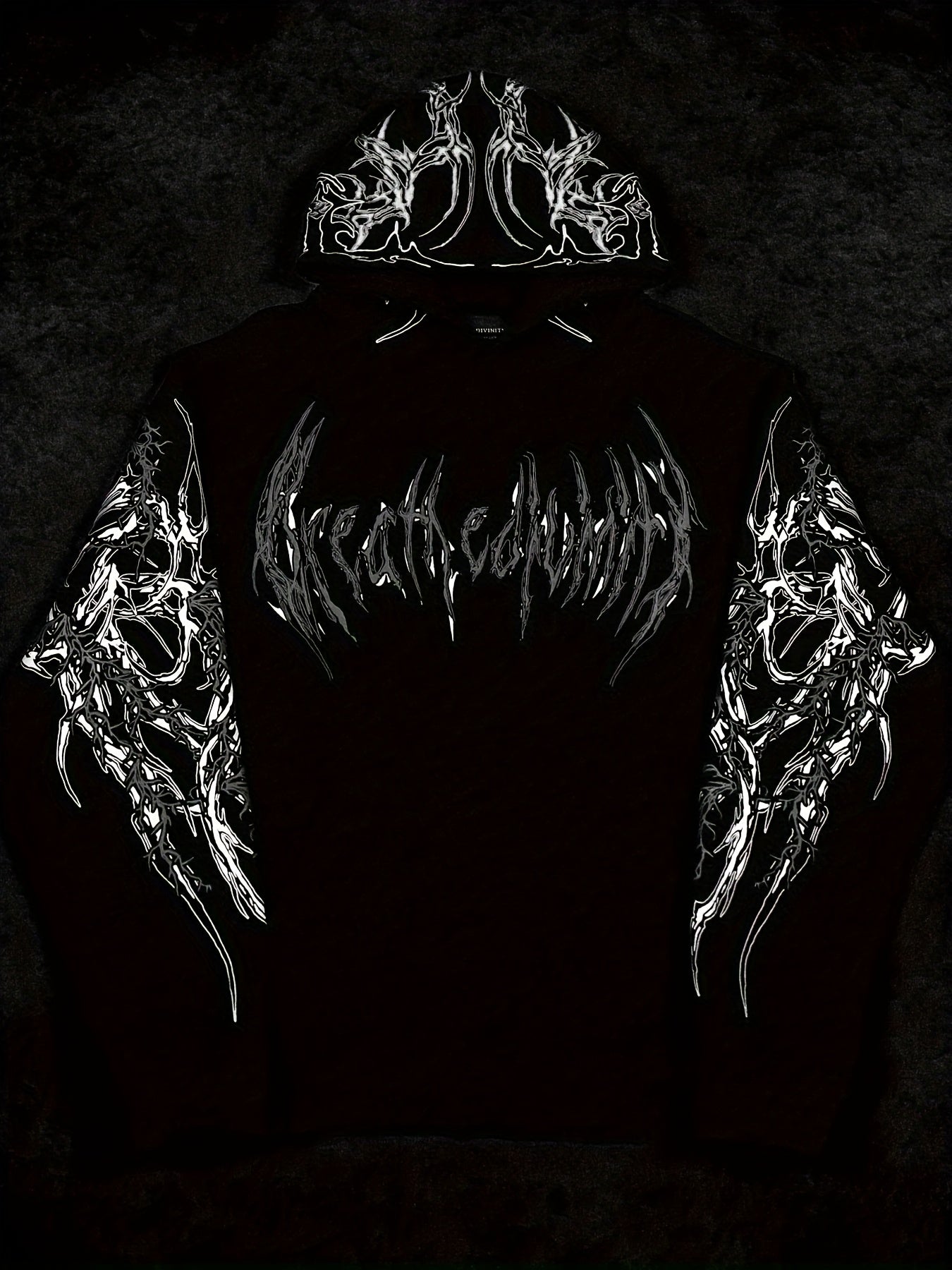 Breathedivinity Men's Printed Hoodie with Kangaroo Pocket