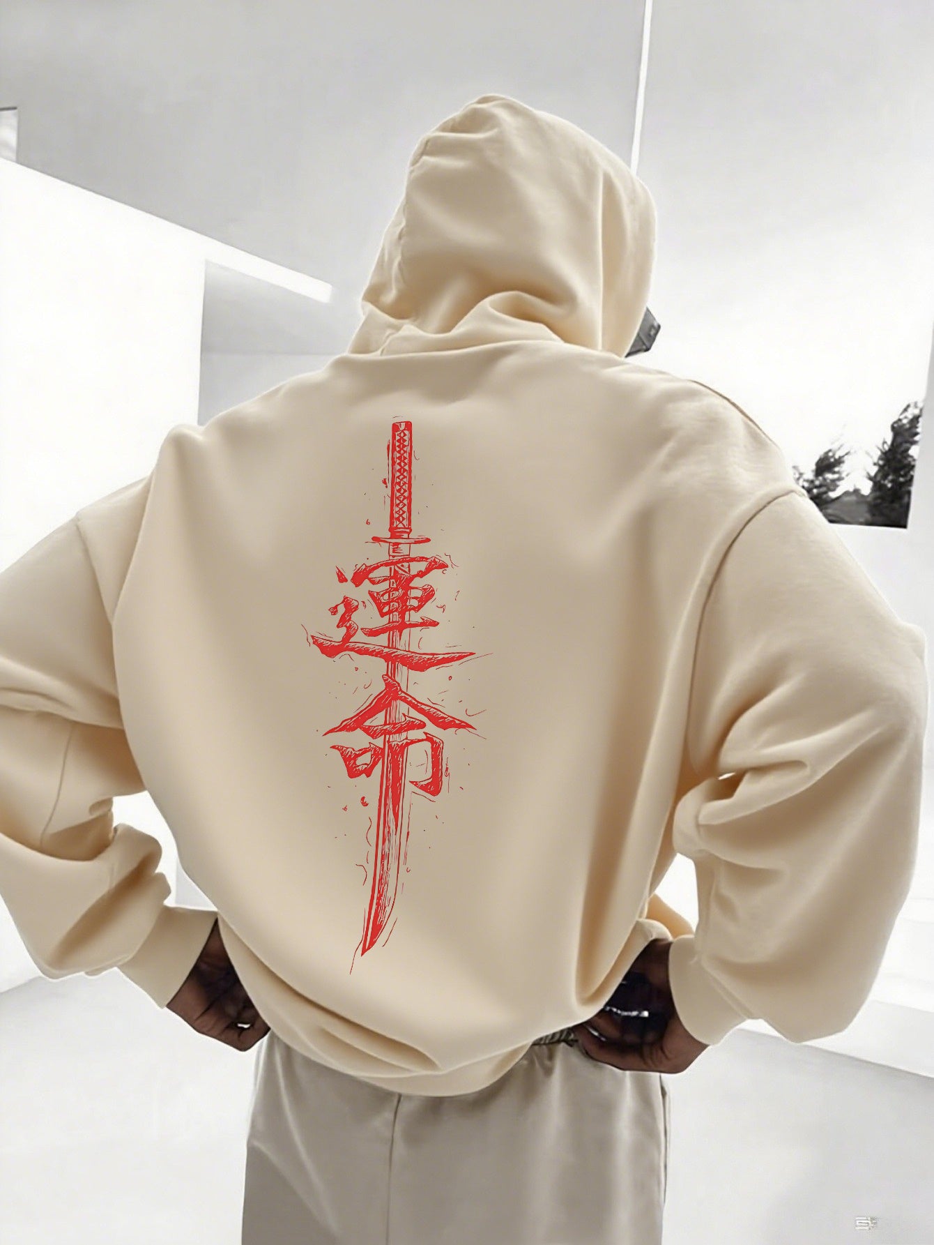 Men's Autumn/Winter Fashion Print Hooded Sweatshirt, Versatile Sporty Casual